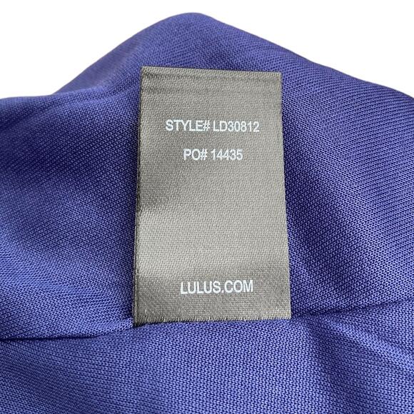 Lulus Any Sway Shape or Form Blue Lace Halter Dress Women's Size Small - Picture 11 of 11